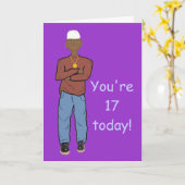 あなたは17は今日梳きます カード (黄色い花)