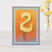 あなたは2歳 カード (黄色い花)