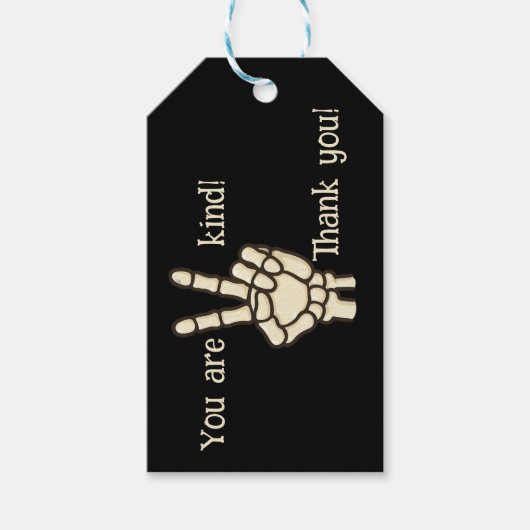 あなたは2種類、悪い2骨誕生日ありがとう ギフトタグ (正面)