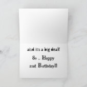 あなたは21枚の白黒文字。 カード (内部)