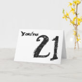 あなたは21枚の白黒文字。 カード (黄色い花)