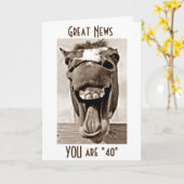 あなたは40歳で、私は誕生日 カード (黄色い花)