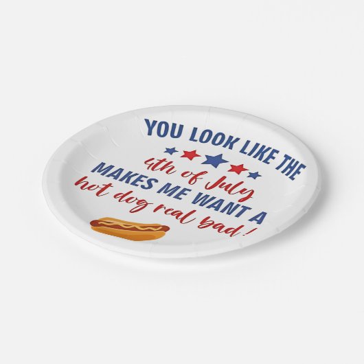 あなたは7月4日に見えて欲しい ペーパープレート (アングル)