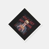 あなたは7月4日に見えるからホットドッグが欲しい スタンダードカクテルナプキン (角)