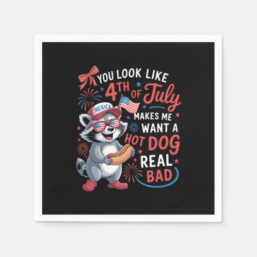 あなたは7月4日に見えると暑さが欲しくなる スタンダードカクテルナプキン (正面)