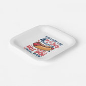 あなたは7月4日に見えると私はホットドッグが欲しい ペーパープレート (傾斜あり)