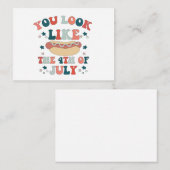 あなたは7月4日ホットドッグ愛国のように見える ノートカード (正面/裏面)