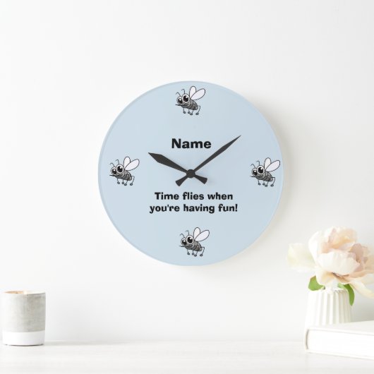 あなたは、おもしろいおもしろいの子どもの時計を持つと時間が経つ ラージ壁時計 (ホーム)