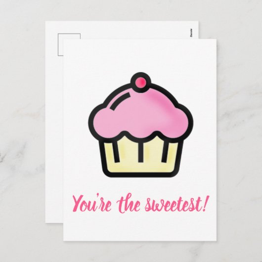 あなたは!カップケーキバレンタインデー シーズンポストカード (正面/裏面)