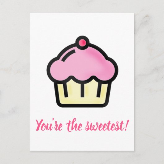 あなたは!カップケーキバレンタインデー シーズンポストカード (正面)