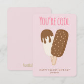 「あなたは」クールキッズクラスルームのバレンタイン 招待状 (正面/裏面)