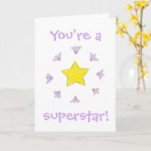 あなたは,スーパースターの誕生日カード カード (黄色い花)