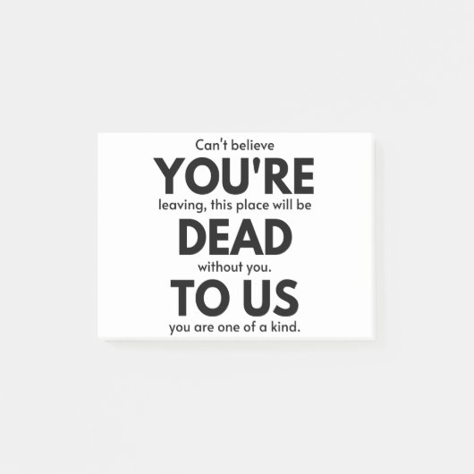 あなたは、デル、同僚の贈離れり物、従業員 ポストイット (正面)