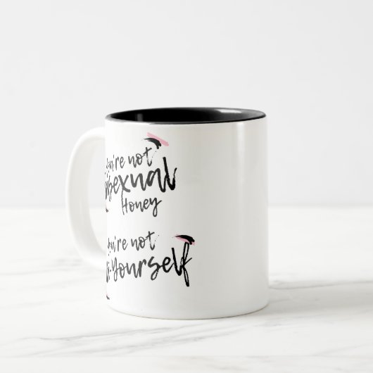 あなたは、バイセクシュアルではなく、あなたはバイユアムマグ ツートーンマグカップ (正面左)