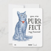 あなたは「パーフェクト」プンバレンタイングレーキティ猫 シーズンカード (正面)