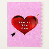 あなたは、ピンクの氷のスパイラルノート上の1つのハート プランナー手帳 (裏面)