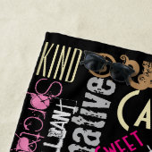 あなたは、「ピ素晴らしンク·ブラック」という語を呼ぶ ビーチタオル (インサイチュ)