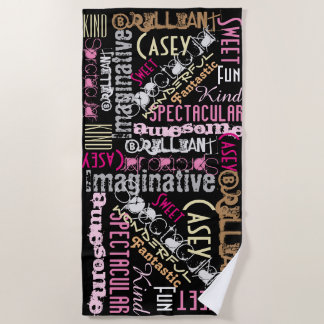 あなたは、「ピ素晴らしンク·ブラック」という語を呼ぶ ビーチタオル