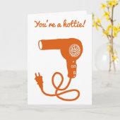 あなたは、ホットカスタムのメッセージオレンジヘアドライヤー カード