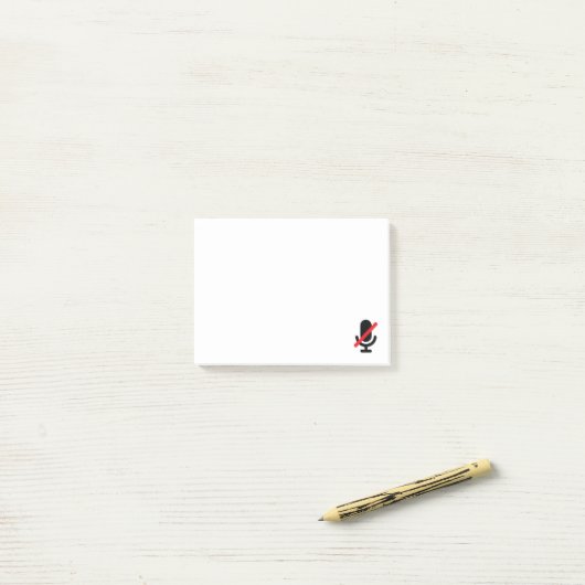 あなたは、ミュートの場合は、マイクの付箋が貼り付けられます。 ポストイット (デスク上)