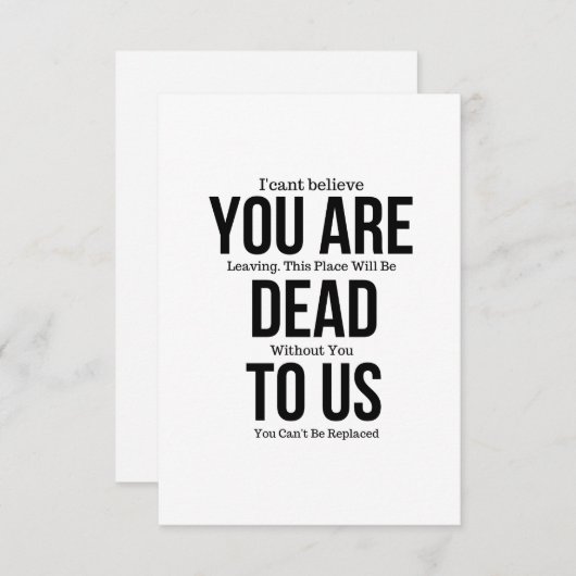 あなたは、今や私たちにとっての魅力 出欠カード (正面/裏面)