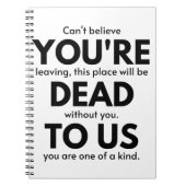 あなたは、同僚のギフト離れ、従業員 ノートブック (正面)