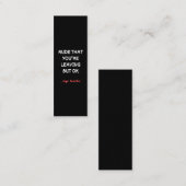 あなたは、幸運離れがより良く見つかるのは失礼だ ロイヤリティカード (正面/裏面)