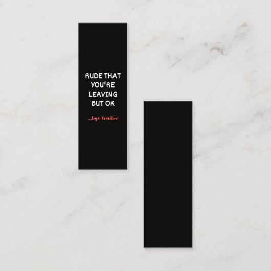 あなたは、幸運離れがより良く見つかるのは失礼だ ロイヤリティカード (正面/裏面)