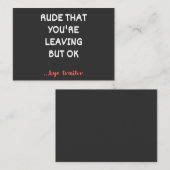 あなたは、幸運離れがより良く見つかるのは失礼だ 名刺 (正面/裏面)