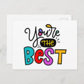 あなたは、手最高のに手紙が入った ポストカード (正面/裏面)