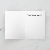 あなたは、星、ありがとう サンキューカード (内部)