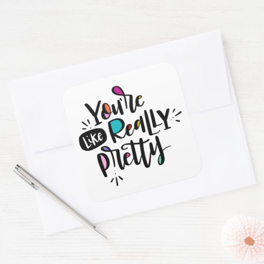 あなたは、本当にかわいらし スクエアシール (封筒)