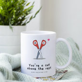 あなたは、残りの幸せなバレンタインデーの上のカット ツートーンマグカップ