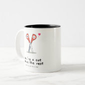 あなたは、残りの幸せなバレンタインデーの上のカット ツートーンマグカップ (正面左)