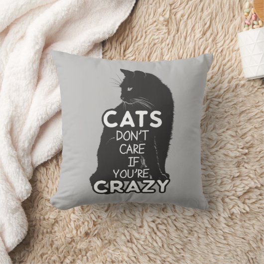 あなたは、猫気にはもし居ない熱狂する クッション (ブランケット)