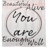 「あなたは」確認シャワーカーテン シャワーカーテン (正面)