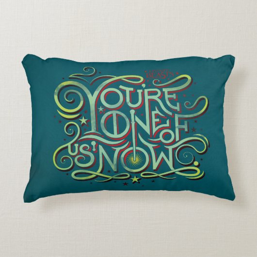 あなたは、私たちの一人が今、緑のグラフィック アクセントクッション (正面)