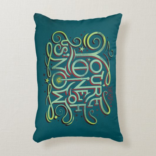 あなたは、私たちの一人が今、緑のグラフィック アクセントクッション (正面(垂直))