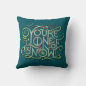 あなたは、私たちの一人が今、緑のグラフィック クッション (裏面)