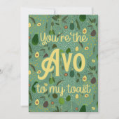 「あなたは、私のトーストに『avo』を」 サンキューカード (正面)