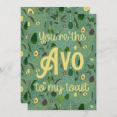 「あなたは、私のトーストに『avo』を」 サンキューカード (正面/裏面)