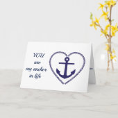 あなたは**私の精神的な支え**愛の記念日カード カード (黄色い花)