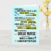 あなたは,素晴らしナース,世界をより良い場所に カード (黄色い花)