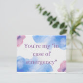 あなたは「緊急の場合」 ポストカード (スタンド正面)