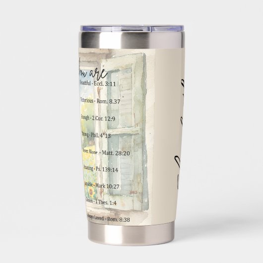 あなたは:美しい、聖なる書物、 経典 パーソナライズされた 保温保冷タンブラー (正面)