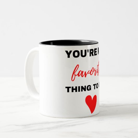 あなたは,自分お気に入りののやることを黒く ツートーンマグカップ (正面左)