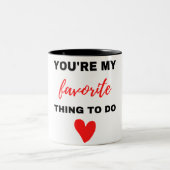 あなたは,自分お気に入りののやることを黒く ツートーンマグカップ (中央)