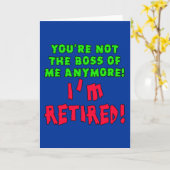 あなたは、自分のボスはもうない – iは退職した カード (黄色い花)