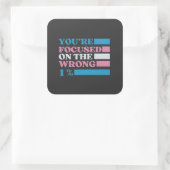 あなたは、間違った1%のLGBTトランスに注目 スクエアシール (バッグ)