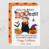 あなたは「BOO」されたよ！- ハロウィンのカード 招待状 (正面/裏面)